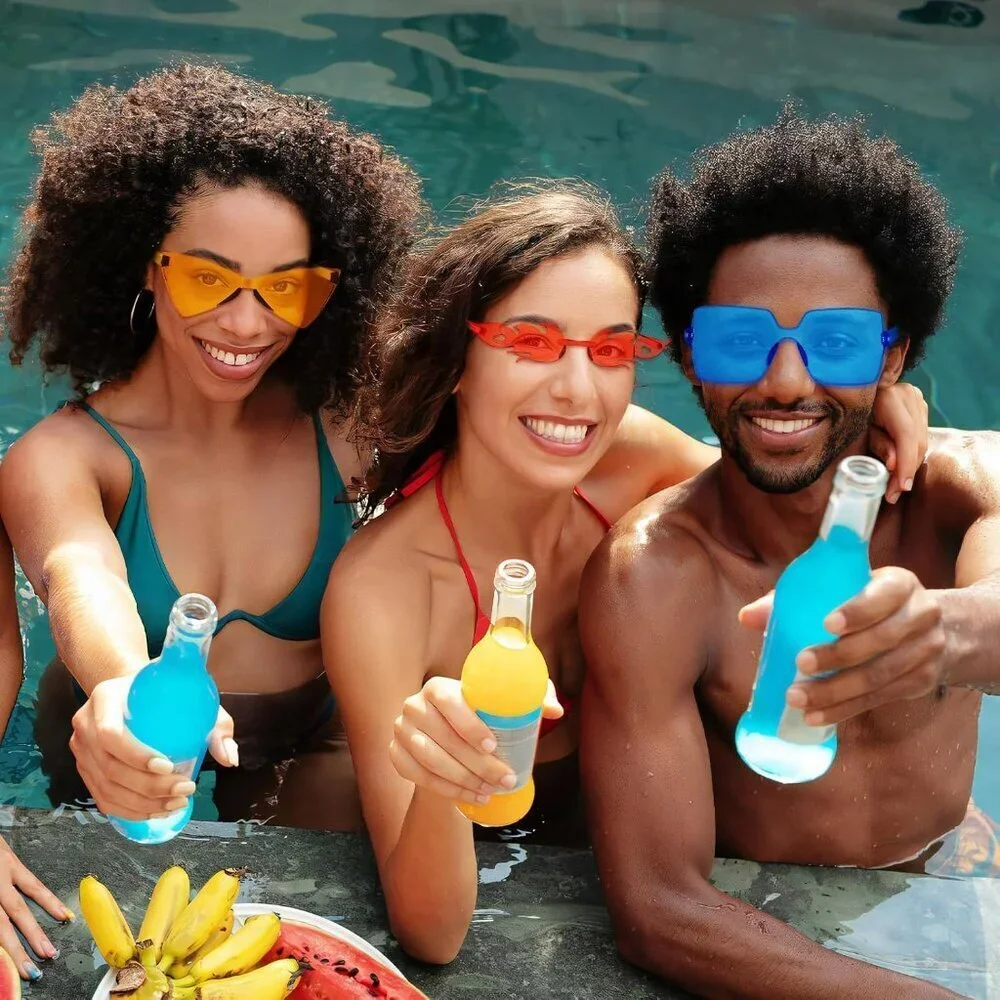 Mixed Style Rimless Sunglasses 16 Colors Unisex Party Accessories